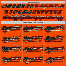 Load image into Gallery viewer, Custom Orange Vintage USA Flag-Black Authentic Baseball Jersey