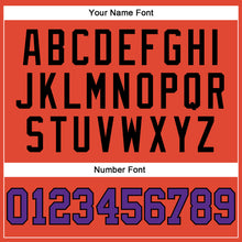 Load image into Gallery viewer, Custom Orange Black Pinstripe Purple Authentic Basketball Jersey