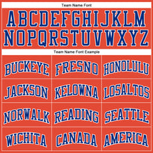 Charger l'image dans la galerie, Custom Orange White Pinstripe Royal Authentic Basketball Jersey