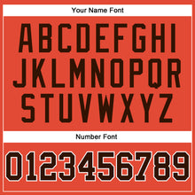 Load image into Gallery viewer, Custom Orange White Pinstripe Brown Authentic Basketball Jersey