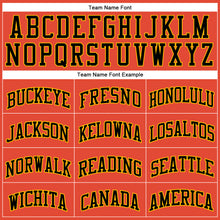 Charger l'image dans la galerie, Custom Orange White Pinstripe Black-Gold Authentic Basketball Jersey