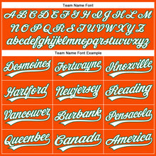 Загрузить изображение в средство просмотра галереи, Custom Orange White Pinstripe Kelly Green Authentic Baseball Jersey