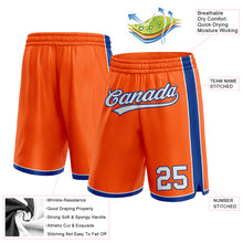 Laden Sie das Bild in den Galerie-Viewer, Custom Orange White-Royal Authentic Basketball Shorts