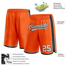 Laden Sie das Bild in den Galerie-Viewer, Custom Orange White-Black Authentic Basketball Shorts