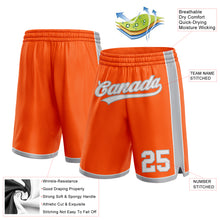 Laden Sie das Bild in den Galerie-Viewer, Custom Orange White-Gray Authentic Basketball Shorts