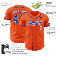Загрузить изображение в средство просмотра галереи, Custom Orange Royal-White Authentic Baseball Jersey