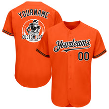 Laden Sie das Bild in den Galerie-Viewer, Custom Orange Black-White Authentic Baseball Jersey