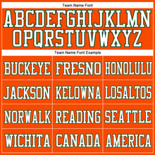 Load image into Gallery viewer, Custom Orange White-Green Mesh Authentic Football Jersey
