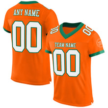 Charger l'image dans la galerie, Custom Orange White-Kelly Green Mesh Authentic Football Jersey