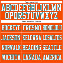 Загрузить изображение в средство просмотра галереи, Custom Orange White-Teal Mesh Authentic Football Jersey