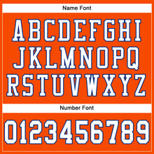 Load image into Gallery viewer, Custom Orange White-Royal Mesh Authentic Football Jersey