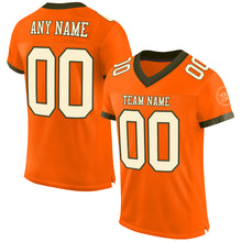 Laden Sie das Bild in den Galerie-Viewer, Custom Orange Cream-Olive Mesh Authentic Football Jersey