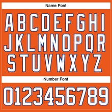 Charger l'image dans la galerie, Custom Orange White-Royal Hockey Lace Neck Jersey