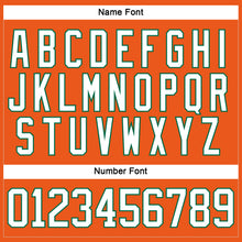 Charger l'image dans la galerie, Custom Orange White-Kelly Green Hockey Lace Neck Jersey