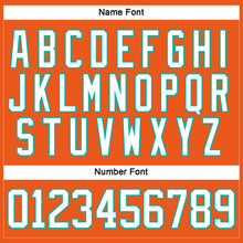 Charger l'image dans la galerie, Custom Orange White-Aqua Hockey Lace Neck Jersey