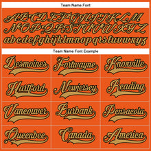 Load image into Gallery viewer, Custom Orange Old Gold-Black Hockey Lace Neck Jersey