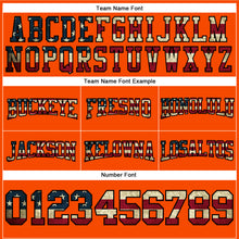 Load image into Gallery viewer, Custom Stitched Orange Vintage USA Flag Black-City Cream Football Pullover Sweatshirt Hoodie