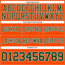 Загрузить изображение в средство просмотра галереи, Custom Stitched Orange Green-White Football Pullover Sweatshirt Hoodie