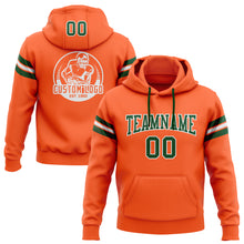 Загрузить изображение в средство просмотра галереи, Custom Stitched Orange Green-White Football Pullover Sweatshirt Hoodie