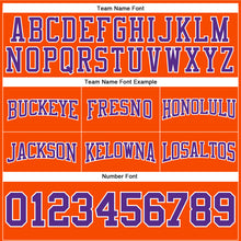 Laden Sie das Bild in den Galerie-Viewer, Custom Stitched Orange Purple-White Football Pullover Sweatshirt Hoodie