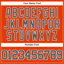 Charger l'image dans la galerie, Custom Orange Steel Gray-White Authentic Baseball Jersey