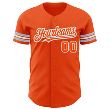Загрузить изображение в средство просмотра галереи, Custom Orange White-Gray Authentic Baseball Jersey