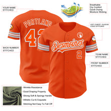 Загрузить изображение в средство просмотра галереи, Custom Orange White-Gray Authentic Baseball Jersey