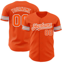 Загрузить изображение в средство просмотра галереи, Custom Orange White-Gray Authentic Baseball Jersey