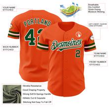 Charger l'image dans la galerie, Custom Orange Green-White Authentic Baseball Jersey