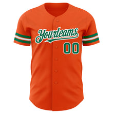 Charger l'image dans la galerie, Custom Orange Kelly Green-White Authentic Baseball Jersey