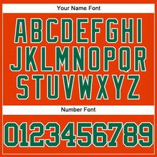 Charger l'image dans la galerie, Custom Orange Kelly Green-White Authentic Baseball Jersey