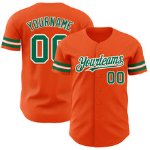 Charger l'image dans la galerie, Custom Orange Kelly Green-White Authentic Baseball Jersey