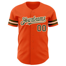 Загрузить изображение в средство просмотра галереи, Custom Orange Olive-Cream Authentic Baseball Jersey
