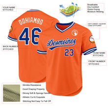 Charger l'image dans la galerie, Custom Orange Royal-White Authentic Throwback Baseball Jersey