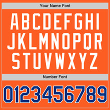 Charger l'image dans la galerie, Custom Orange Royal-White Authentic Throwback Baseball Jersey