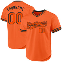 Charger l'image dans la galerie, Custom Orange Black Authentic Throwback Baseball Jersey
