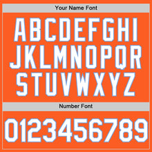 Charger l'image dans la galerie, Custom Orange White-Light Blue Authentic Throwback Baseball Jersey