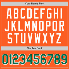 Charger l'image dans la galerie, Custom Orange Kelly Green-White Authentic Throwback Baseball Jersey