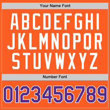 Charger l'image dans la galerie, Custom Orange Purple-White Authentic Throwback Baseball Jersey