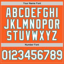 Charger l'image dans la galerie, Custom Orange White-Teal Authentic Throwback Baseball Jersey