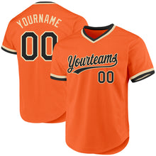 Charger l'image dans la galerie, Custom Orange Black-Cream Authentic Throwback Baseball Jersey