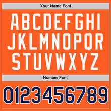 Charger l'image dans la galerie, Custom Orange Navy-White Authentic Throwback Baseball Jersey