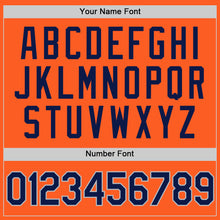 Charger l'image dans la galerie, Custom Orange Navy-Gray Authentic Throwback Baseball Jersey