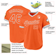Charger l'image dans la galerie, Custom Orange Gray-White Authentic Throwback Baseball Jersey