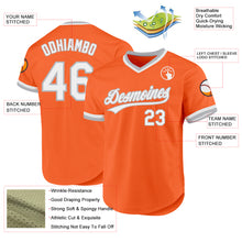 Charger l'image dans la galerie, Custom Orange White-Gray Authentic Throwback Baseball Jersey