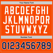 Загрузить изображение в средство просмотра галереи, Custom Orange Navy Gold-White Authentic Throwback Basketball Jersey