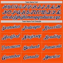 Загрузить изображение в средство просмотра галереи, Custom Orange Navy Gold-White Authentic Throwback Basketball Jersey