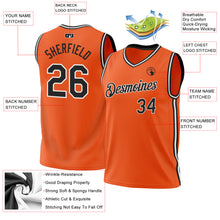 Загрузить изображение в средство просмотра галереи, Custom Orange Black-White Authentic Throwback Basketball Jersey