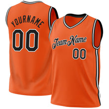 Загрузить изображение в средство просмотра галереи, Custom Orange Black-White Authentic Throwback Basketball Jersey