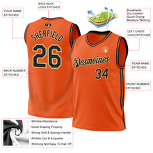 Загрузить изображение в средство просмотра галереи, Custom Orange Black Cream-Old Gold Authentic Throwback Basketball Jersey
